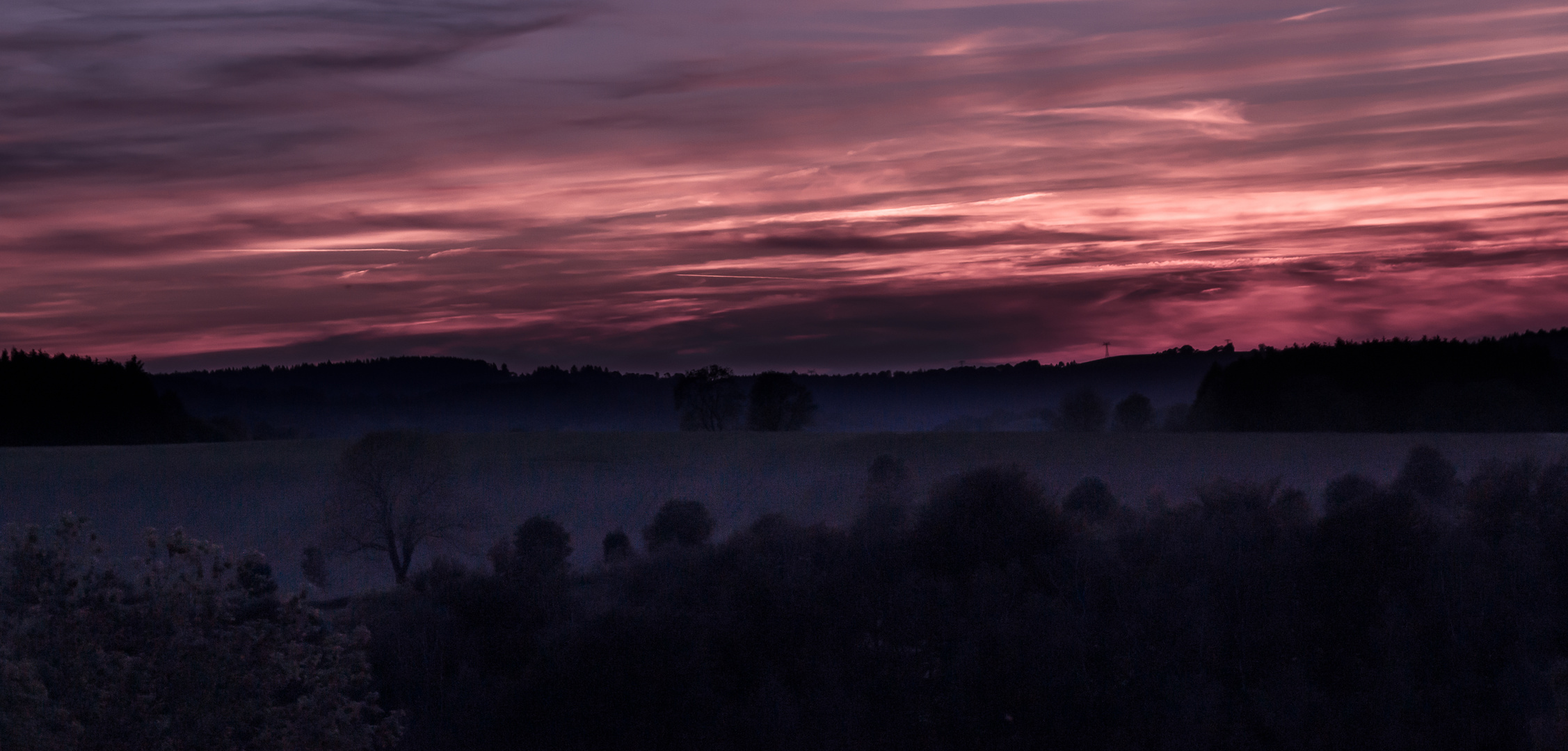 Sonnenuntergang in Altenberg