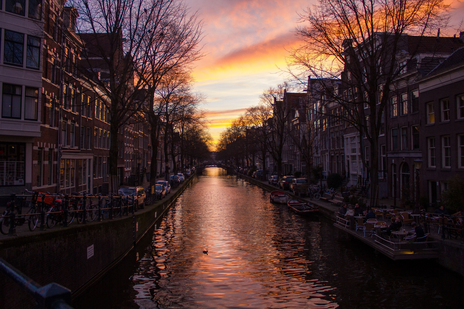 Sonnenuntergang in Amsterdam