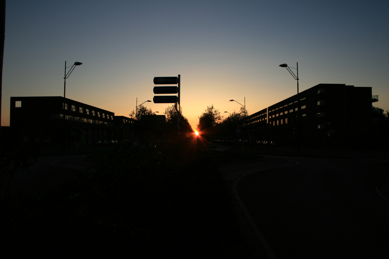 Sonnenuntergang in Amsterdam Zuidoost