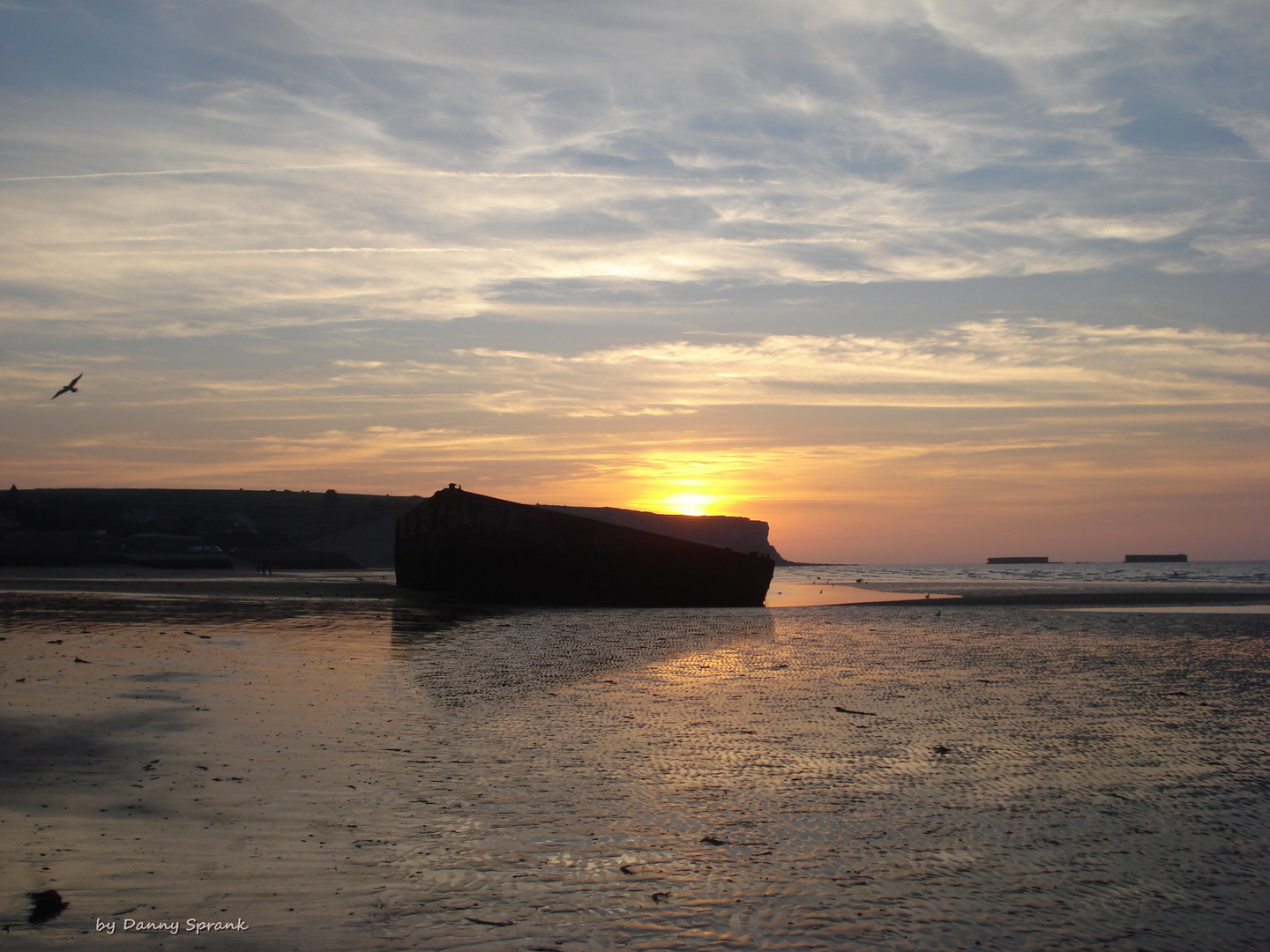 Sonnenuntergang in Arromanches