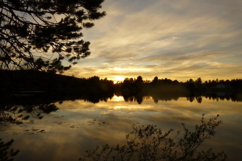 Sonnenuntergang in Arvidsjaur