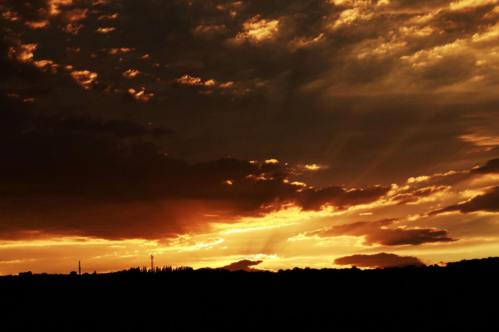 Sonnenuntergang in Bad Kösen