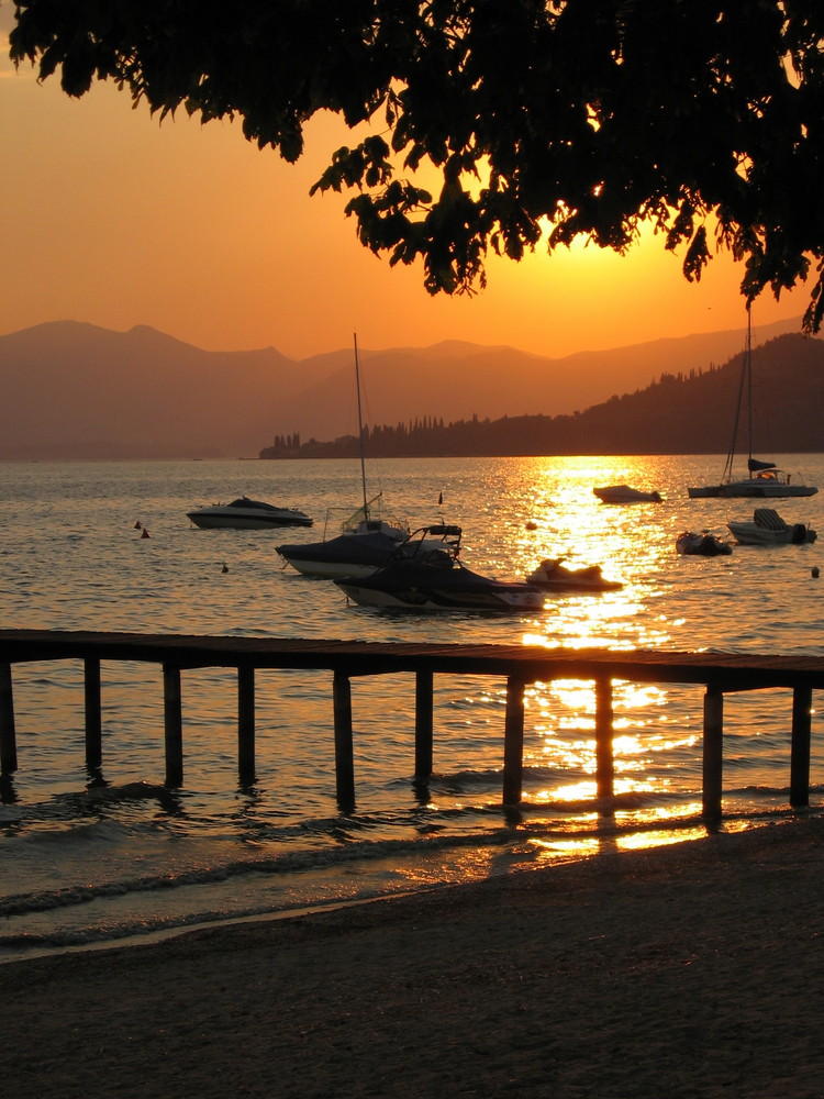 sonnenuntergang in bardolino