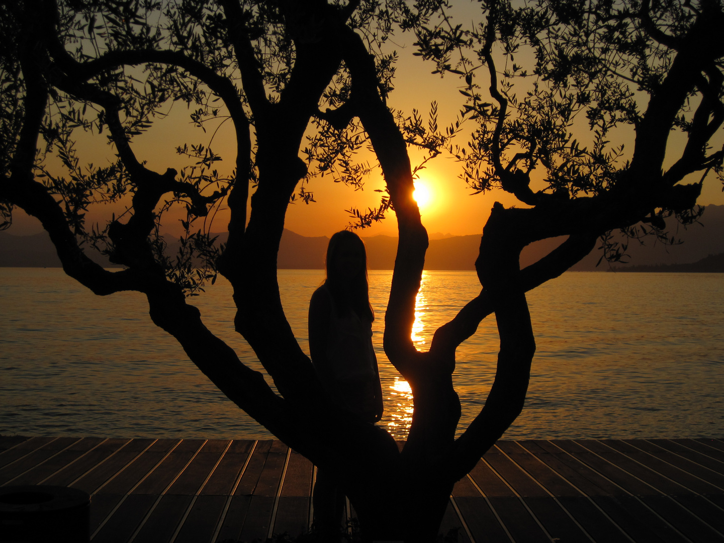 Sonnenuntergang in Bardolino, Italien