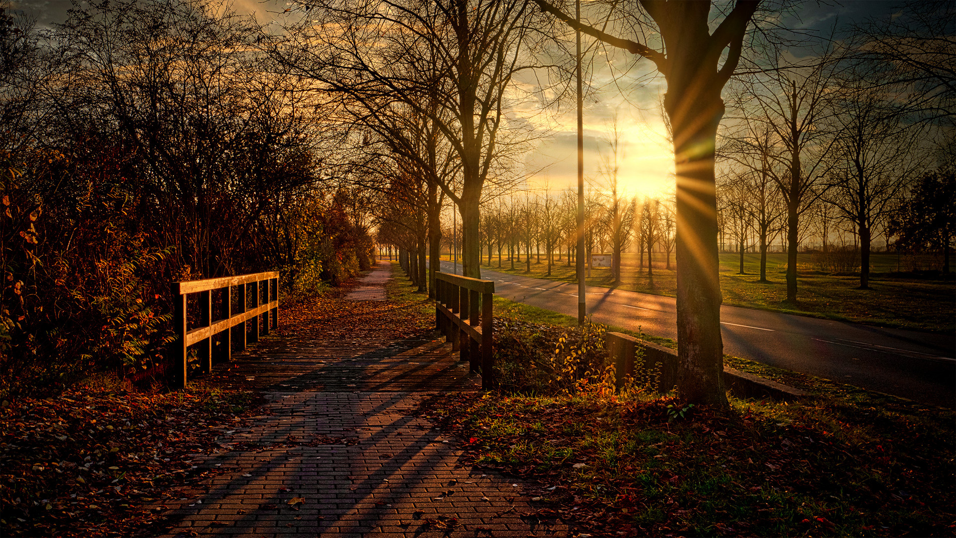 Sonnenuntergang in Barleben (bei Magdeburg)