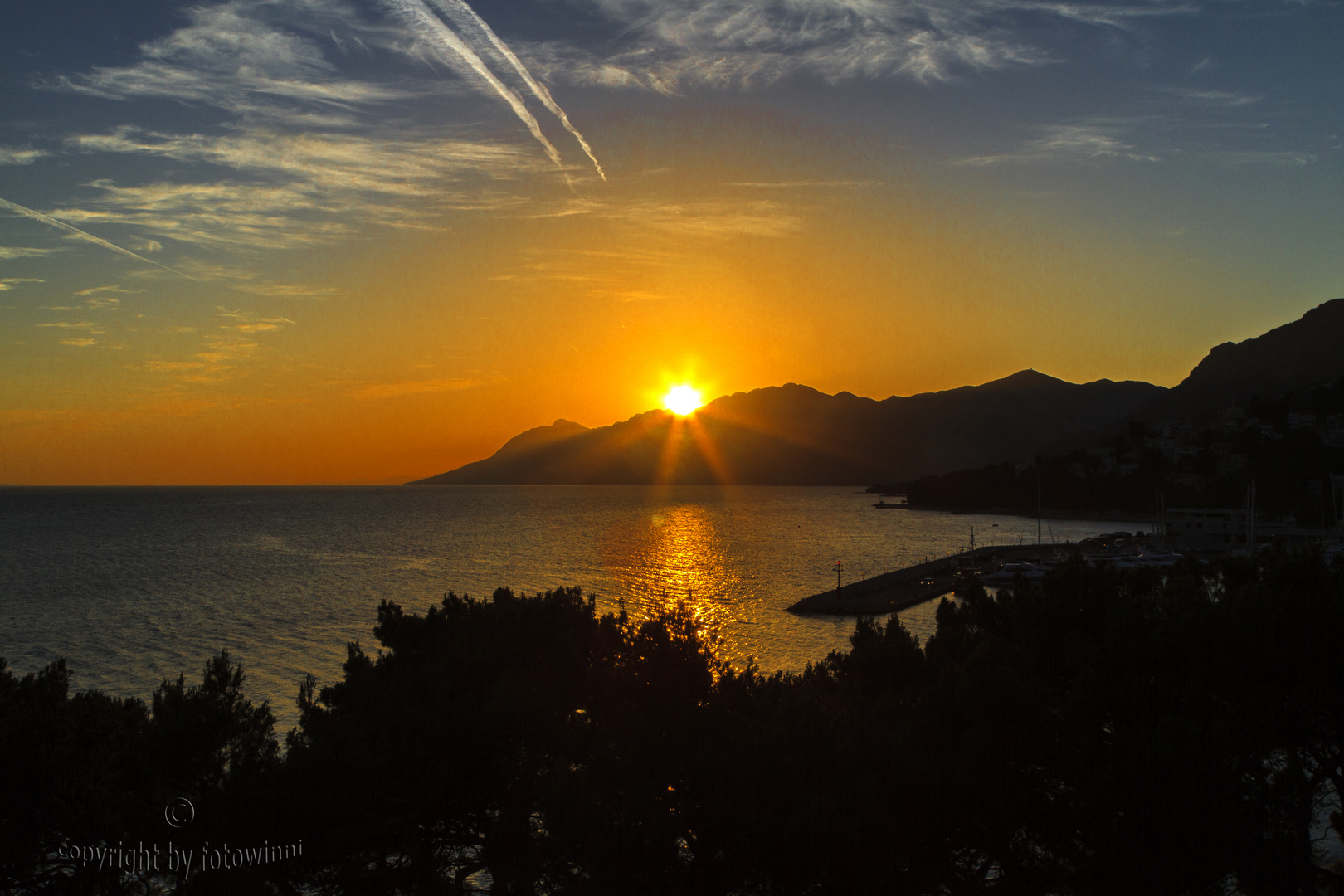 Sonnenuntergang in Baska Voda (Kroatien) 2