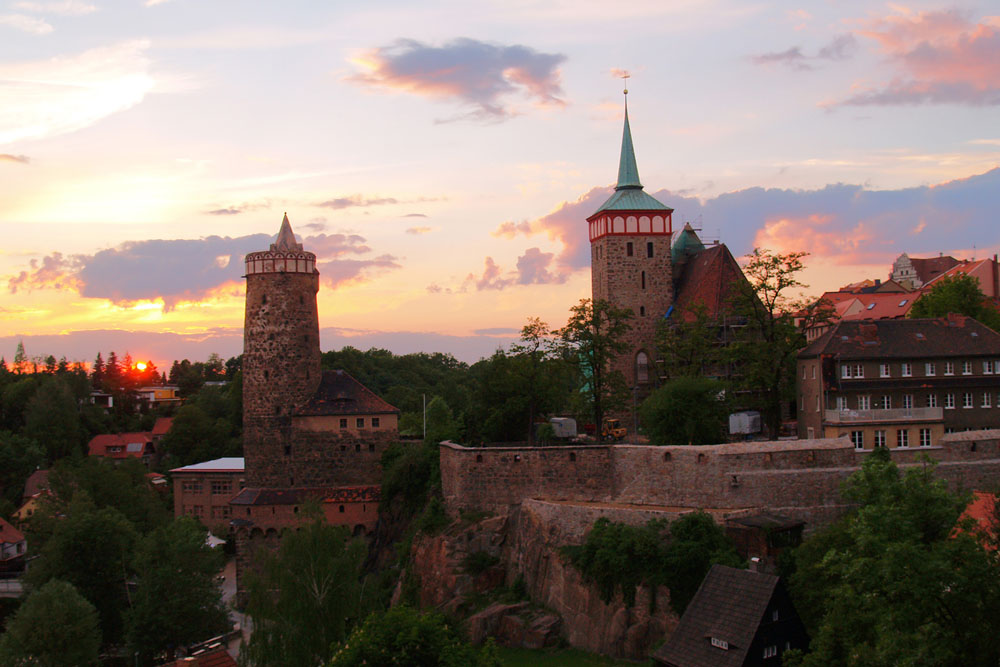 Sonnenuntergang in Bautzen