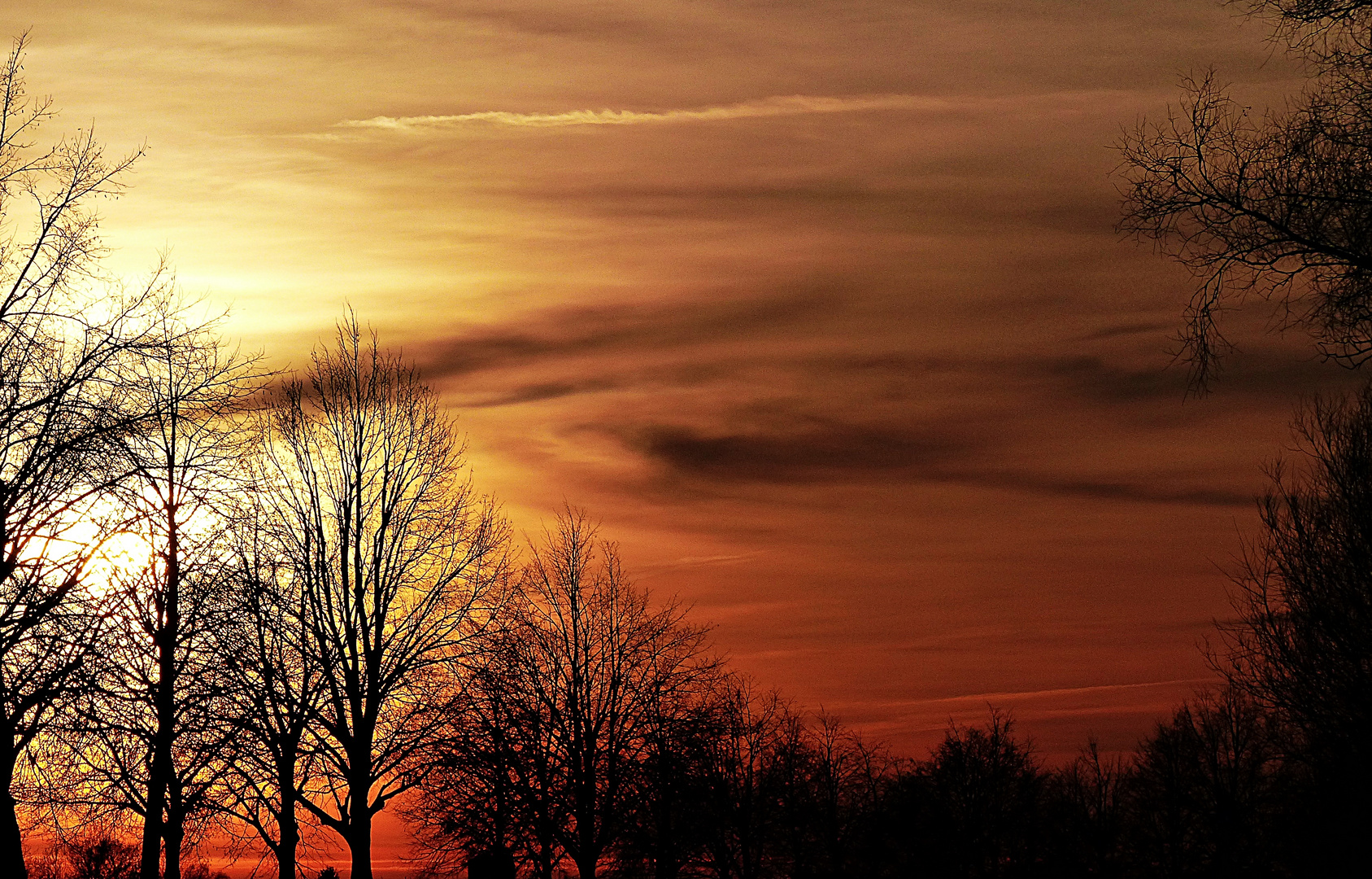 Sonnenuntergang in Bayern