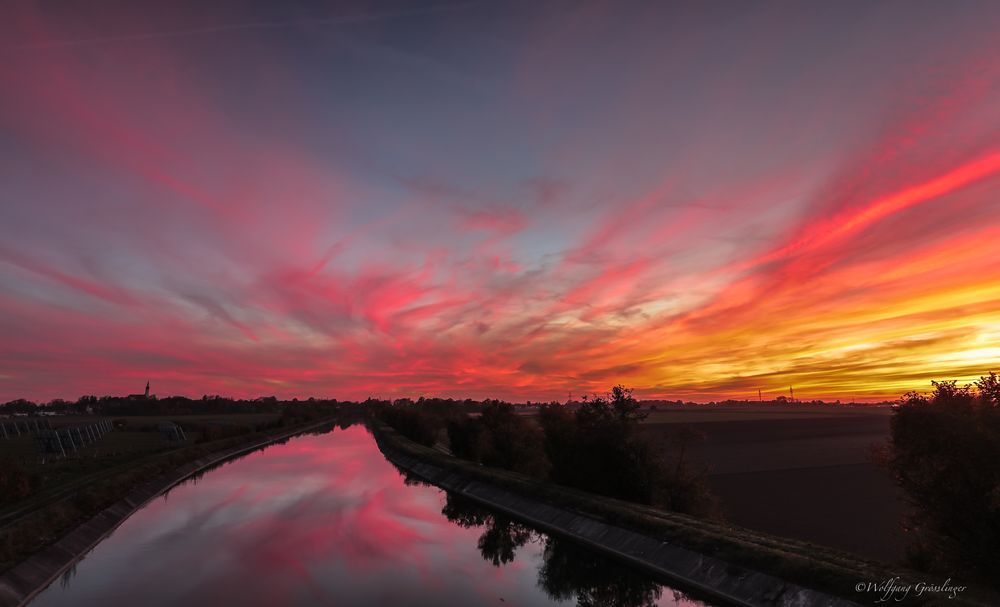 Sonnenuntergang in Bayern