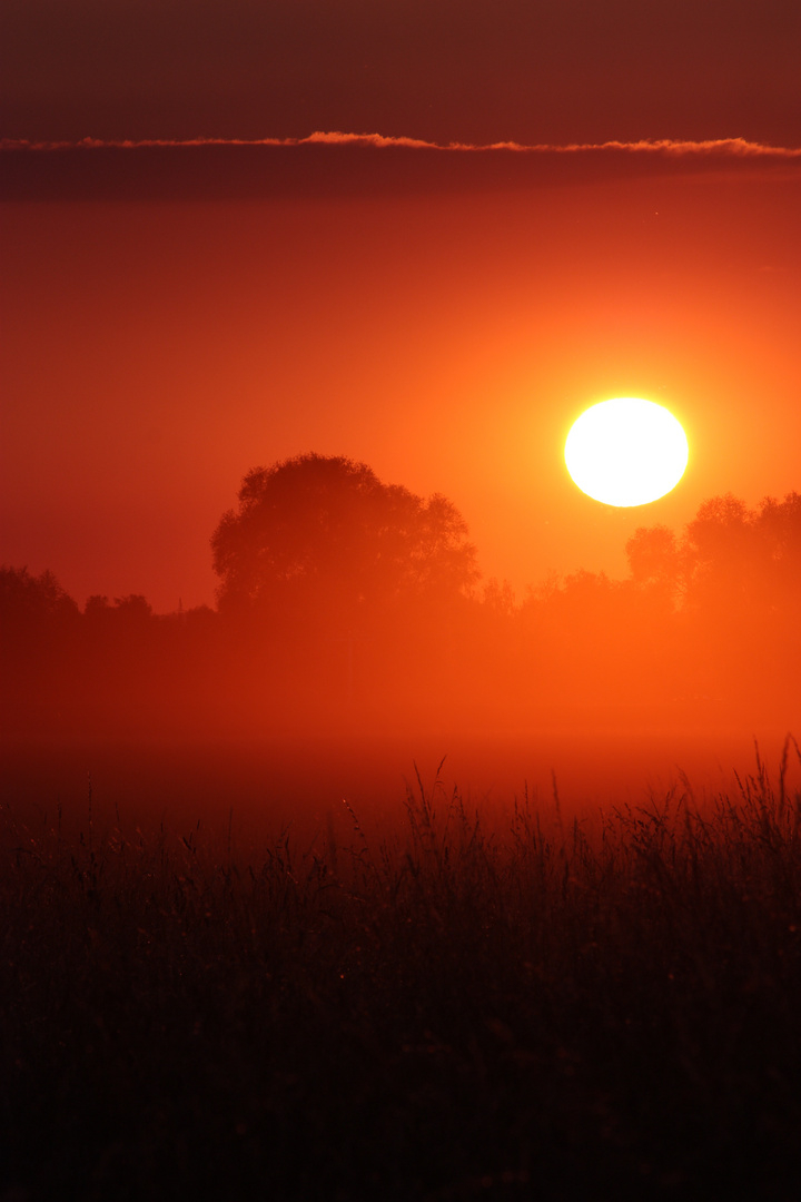 Sonnenuntergang in Bayern