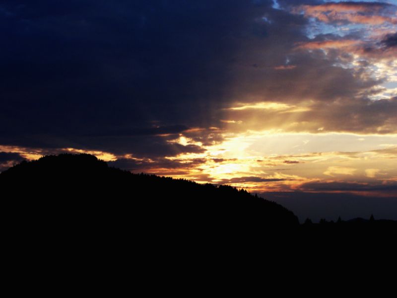 Sonnenuntergang in Bayern