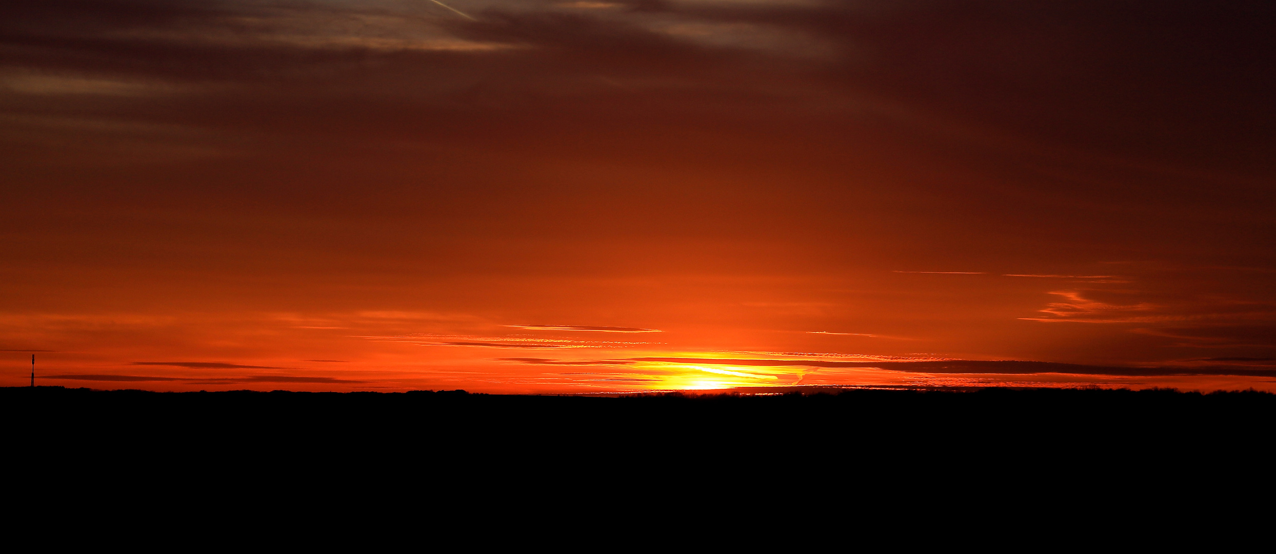 Sonnenuntergang in Belgien