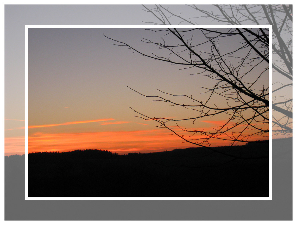 Sonnenuntergang in Belgien