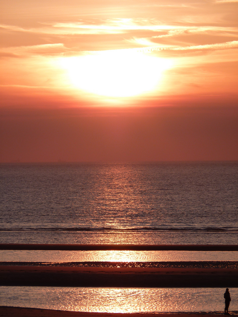 Sonnenuntergang in Belgien