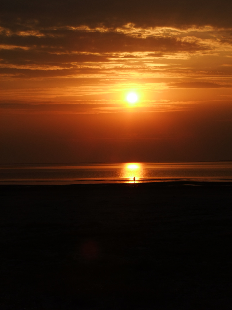 Sonnenuntergang in Bensersiel