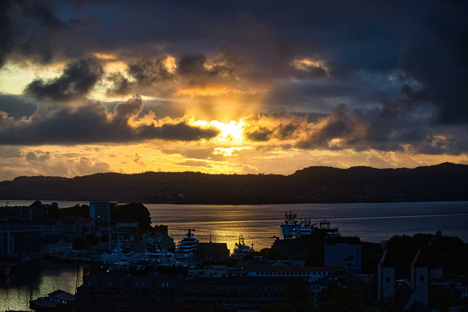 Sonnenuntergang in Bergen