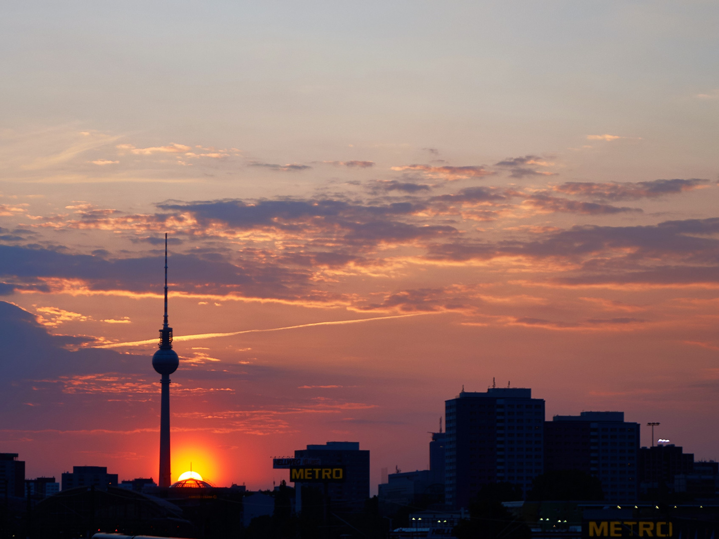 Sonnenuntergang in Berlin (Fernsehturm)