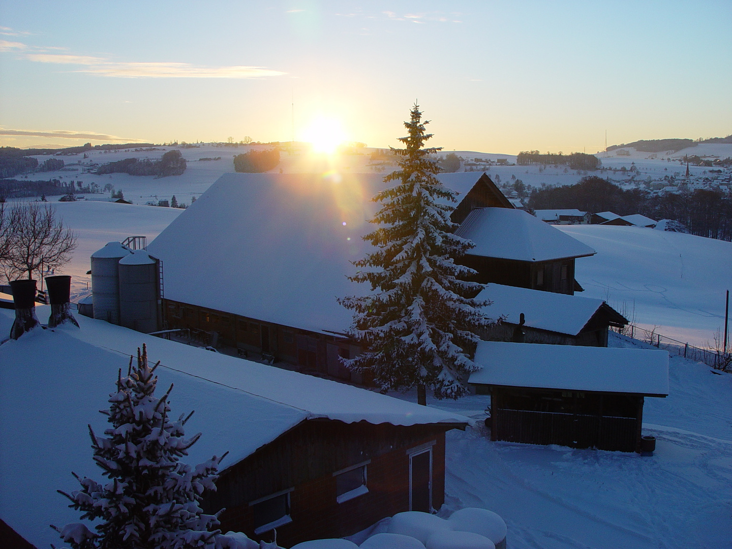 Sonnenuntergang in Beromünster