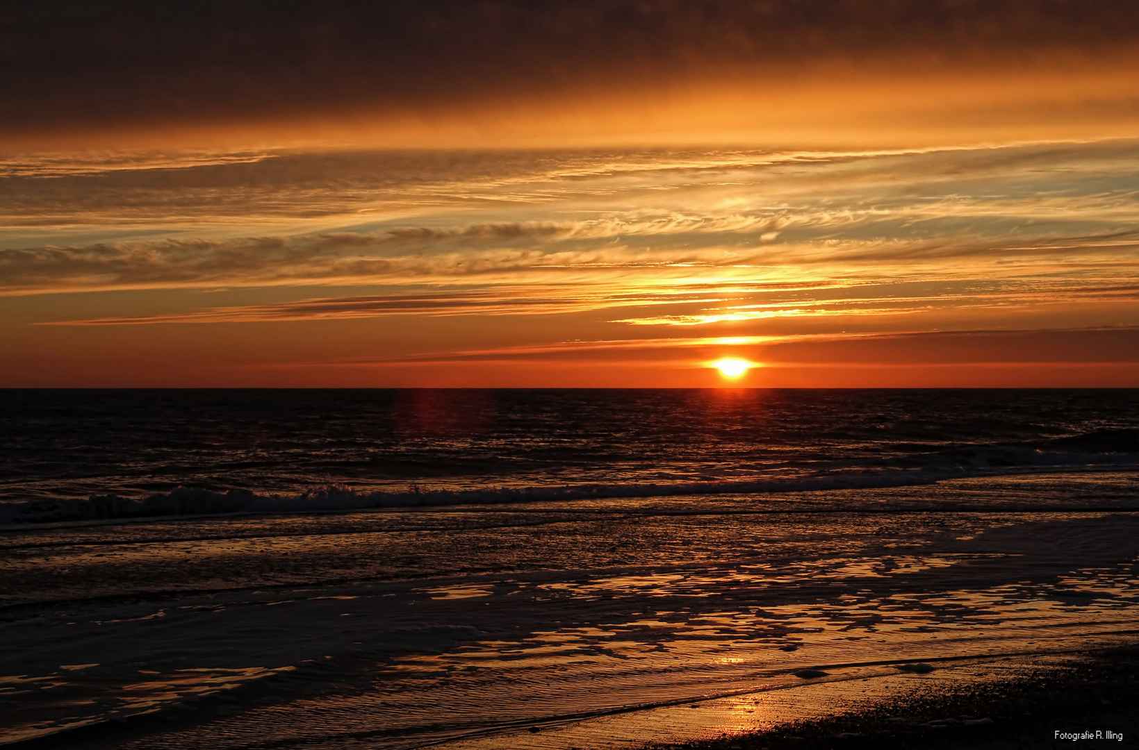 Sonnenuntergang in Bjerregaard/Dänemark