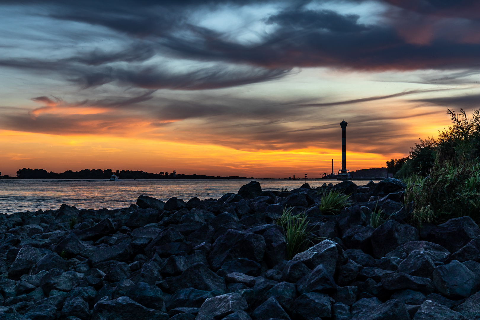 Sonnenuntergang in Blankenese