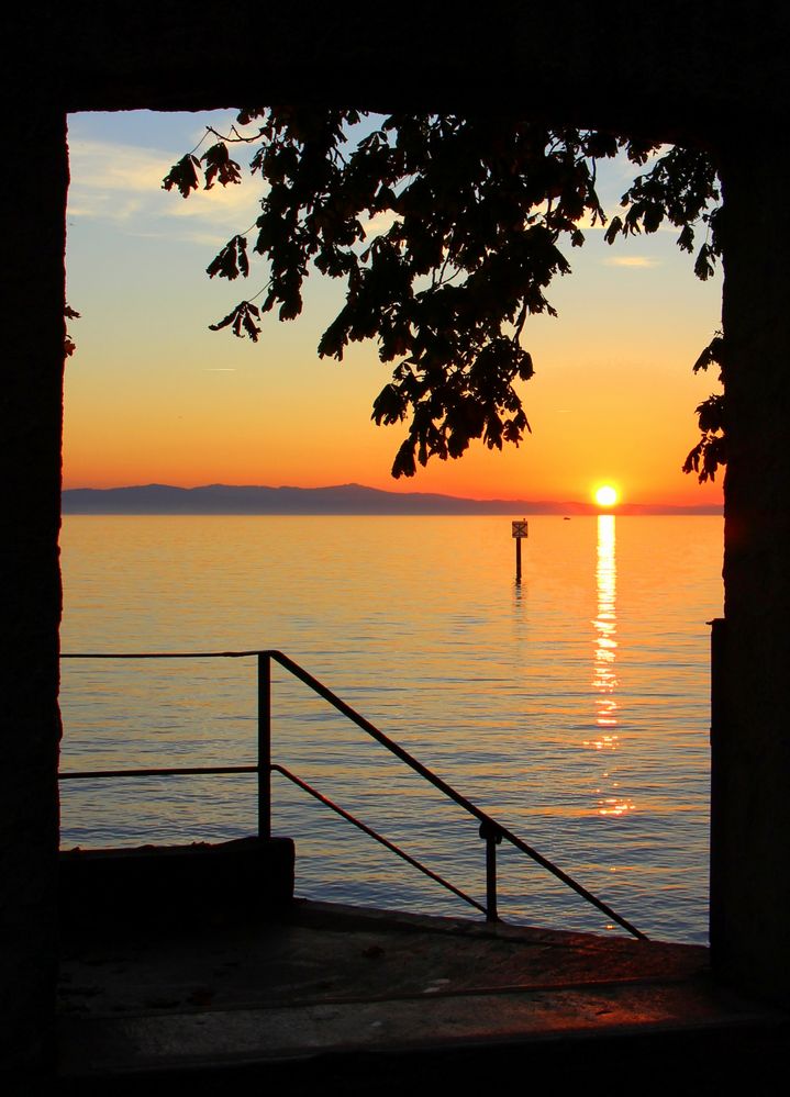 Sonnenuntergang in Bodensee