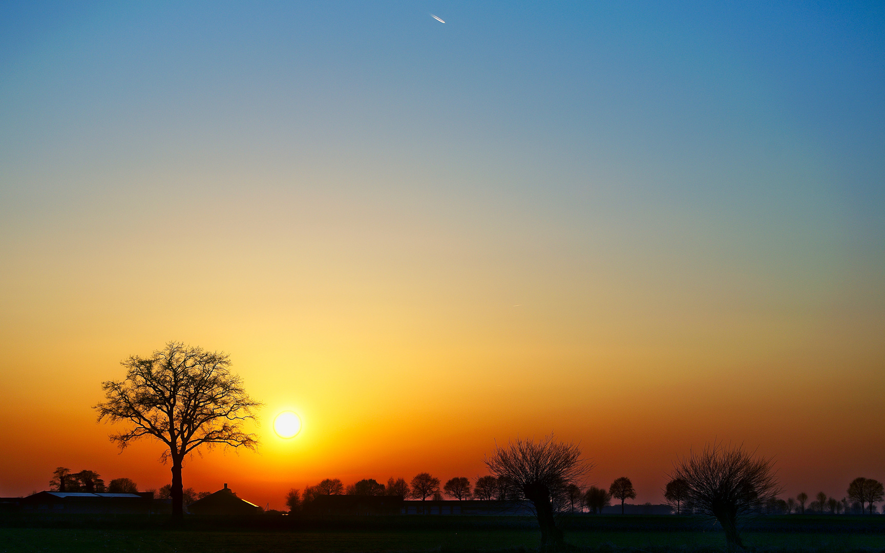 Sonnenuntergang in Borken (Westfalen)