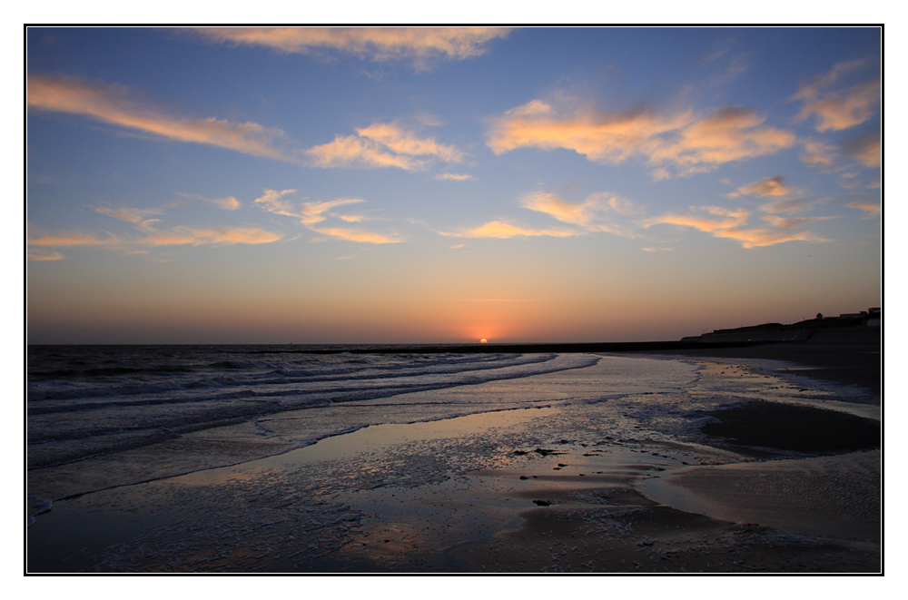 Sonnenuntergang in Borkum