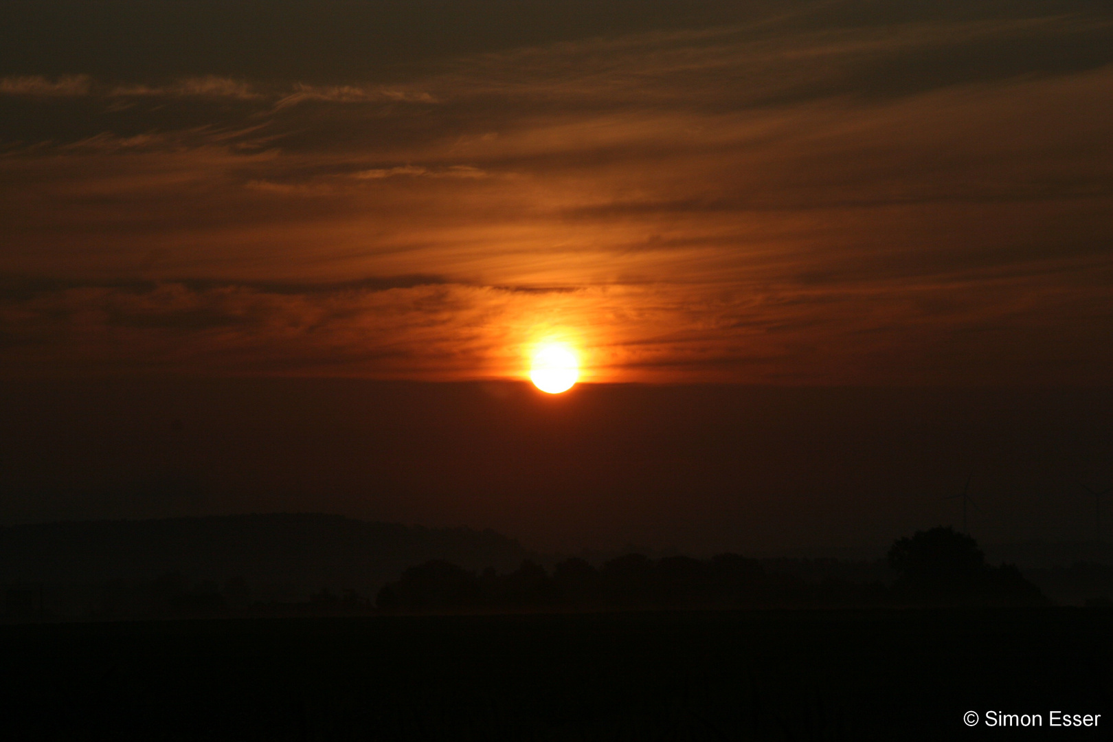 Sonnenuntergang in Breberen