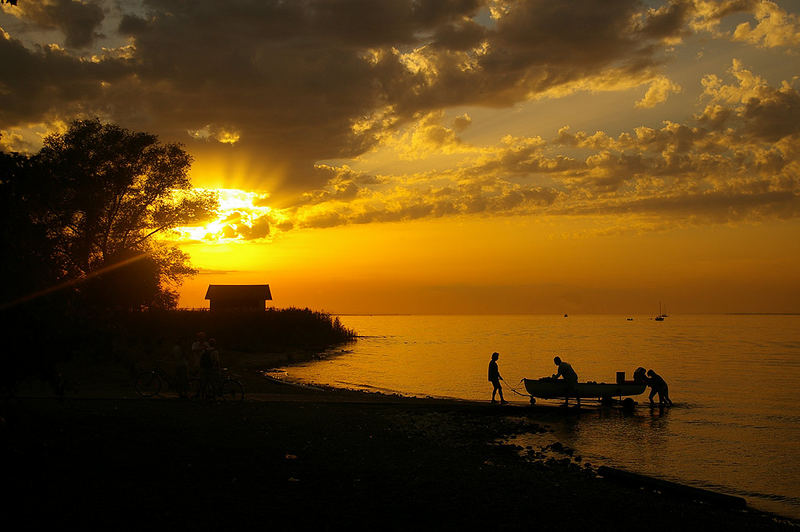 Sonnenuntergang in Bregenz