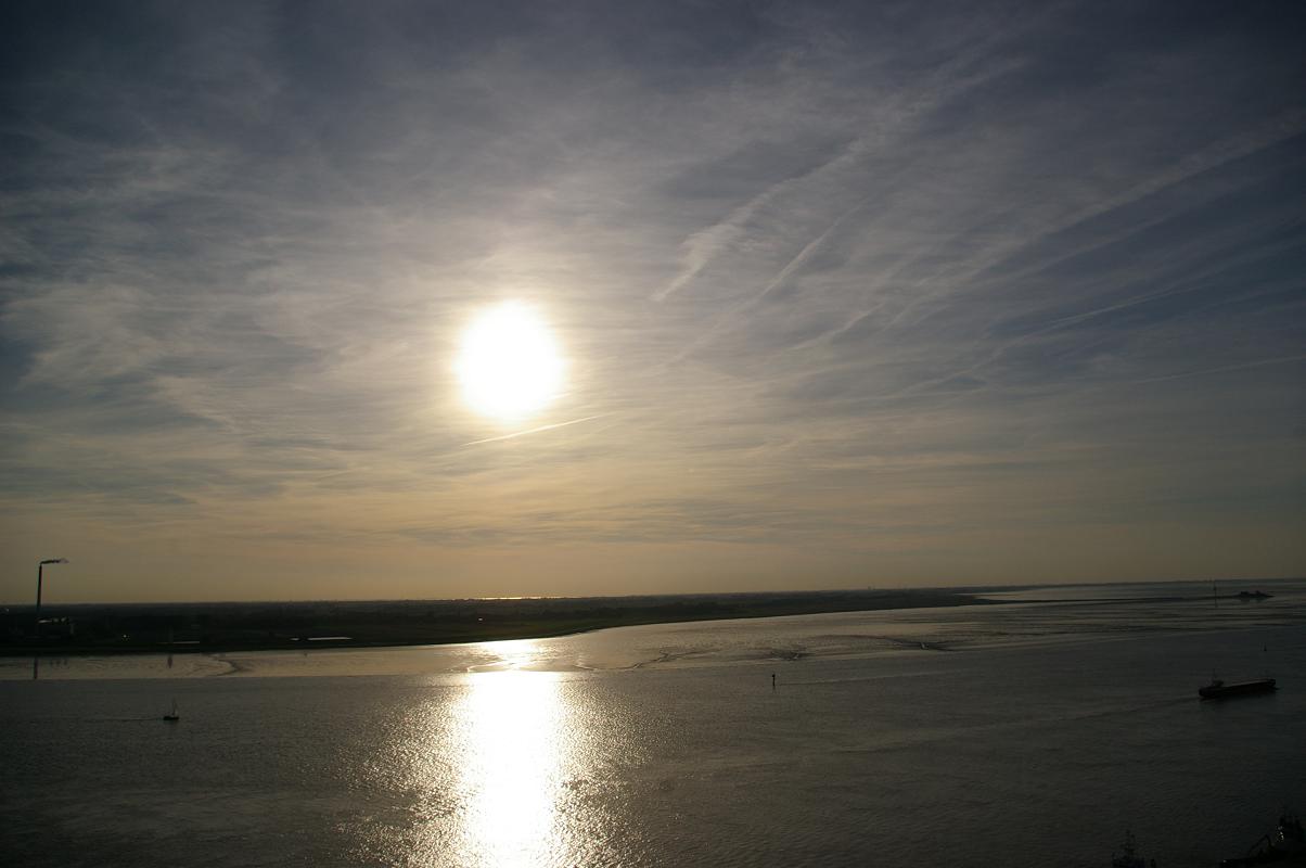 Sonnenuntergang in Bremerhafen