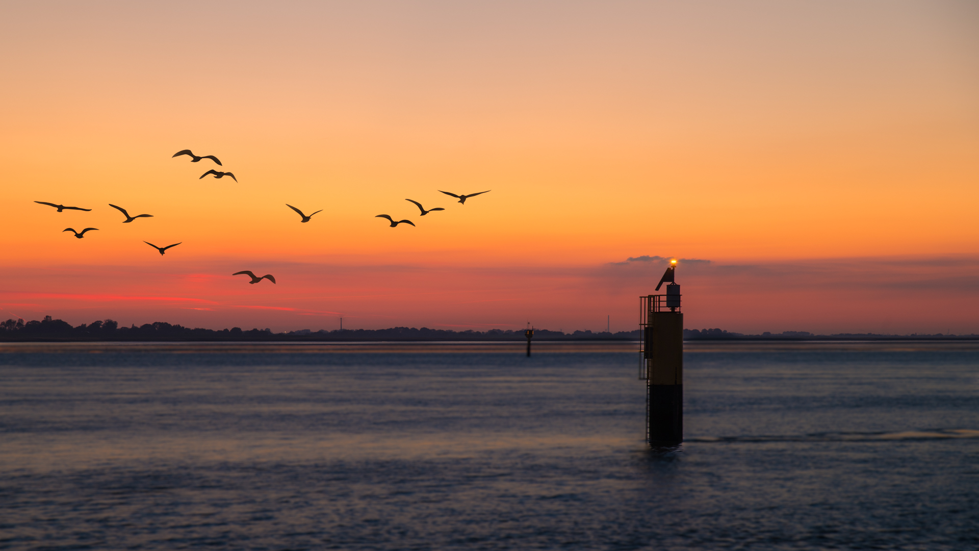 Sonnenuntergang in Bremerhaven