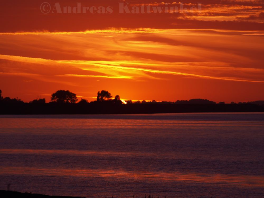 Sonnenuntergang in Bruinesse Niederlande