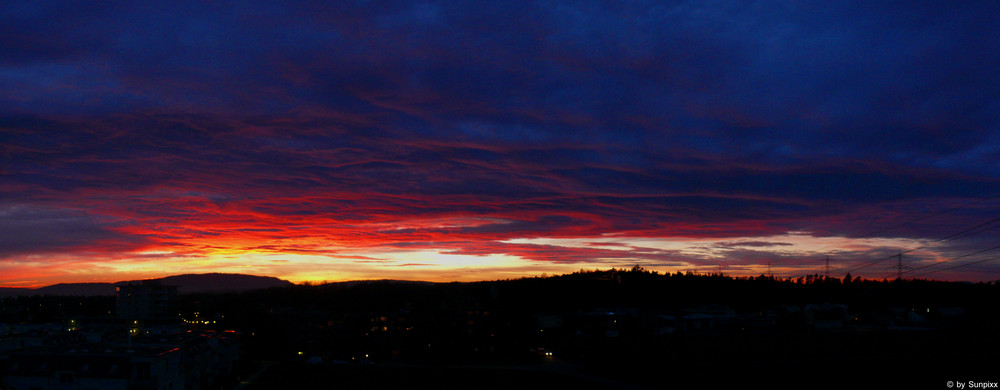 Sonnenuntergang in Bülach