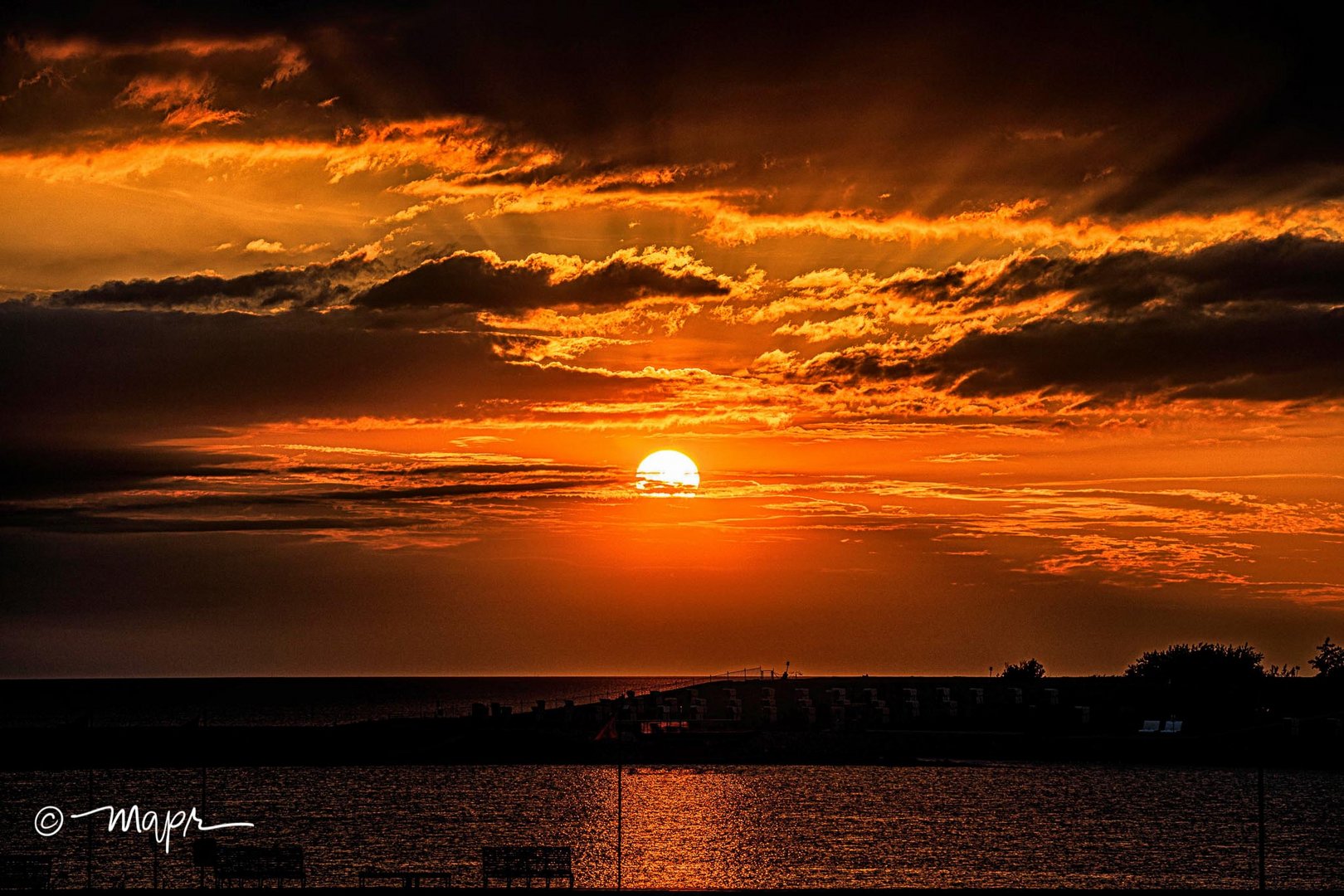 Sonnenuntergang in Büsum