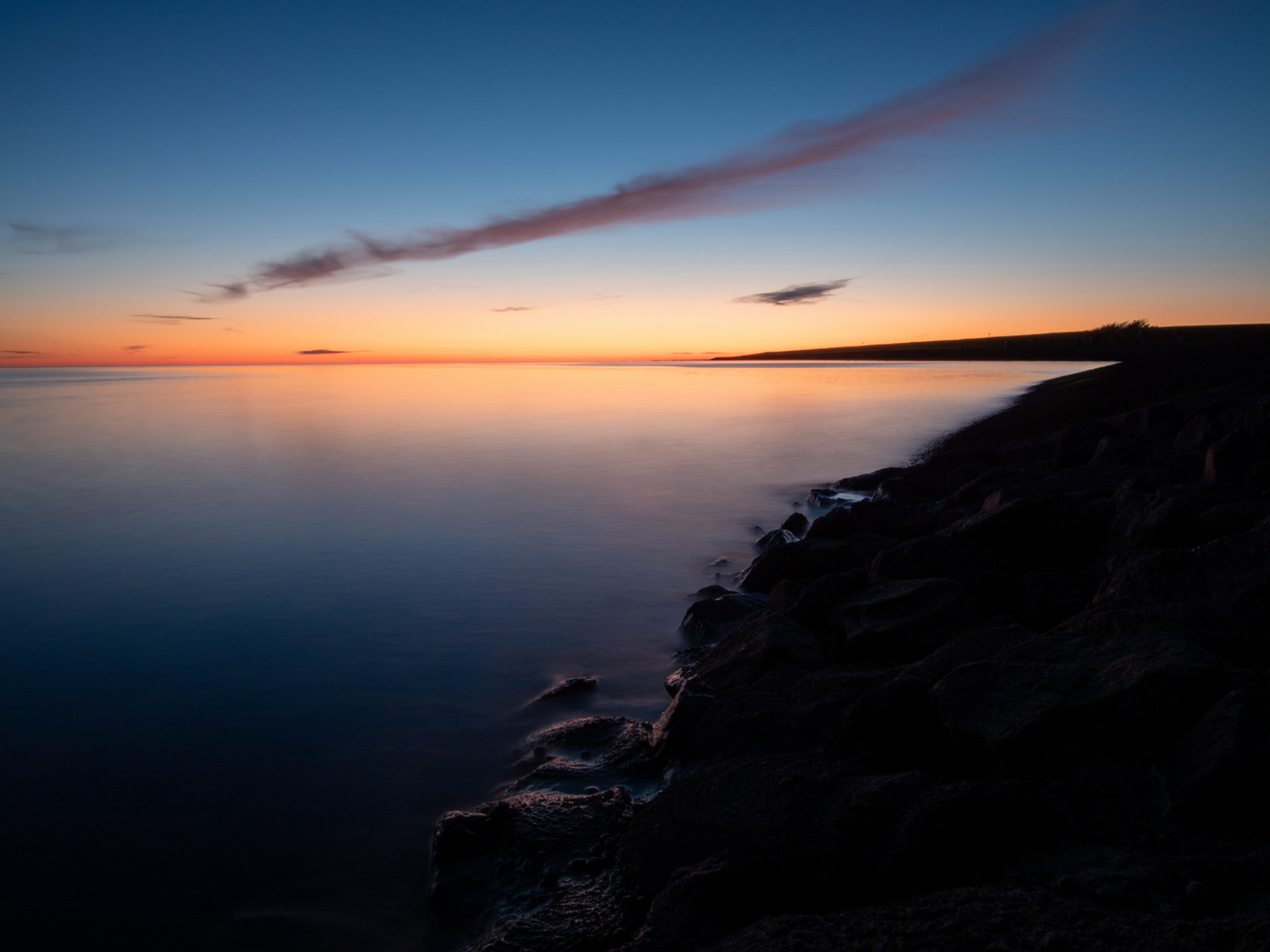 Sonnenuntergang in Büsum