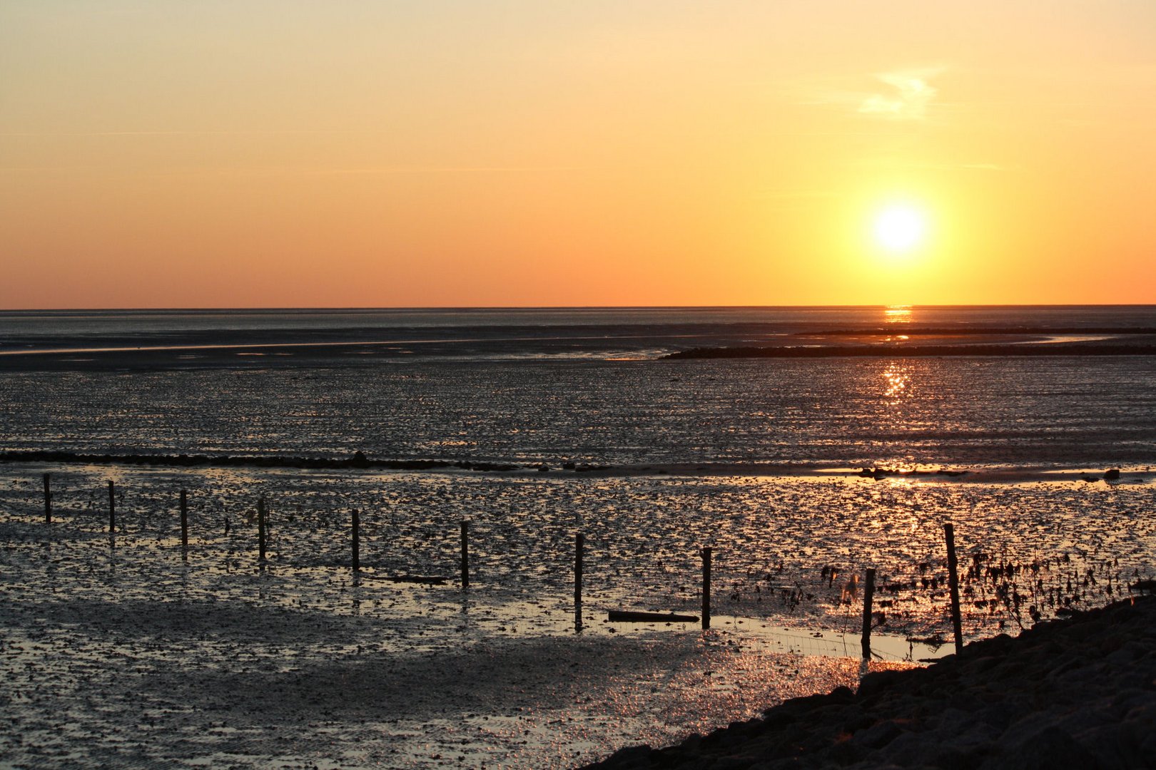 Sonnenuntergang in Büsum