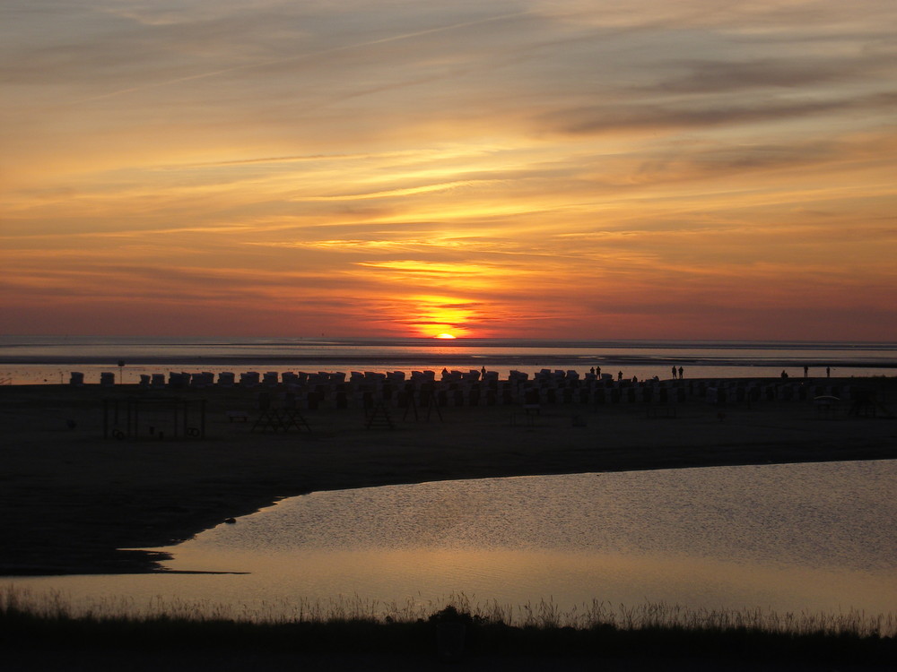 Sonnenuntergang in Büsum