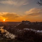 Sonnenuntergang in Burghausen