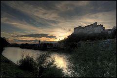 Sonnenuntergang in Burghausen