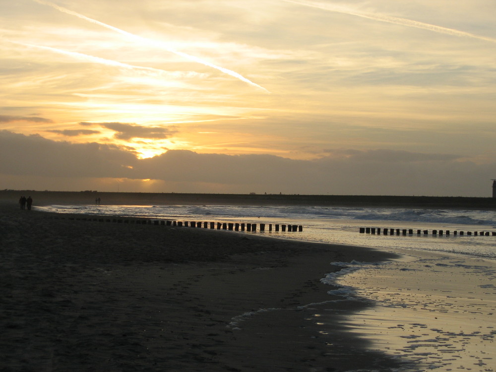 Sonnenuntergang in Cadzand