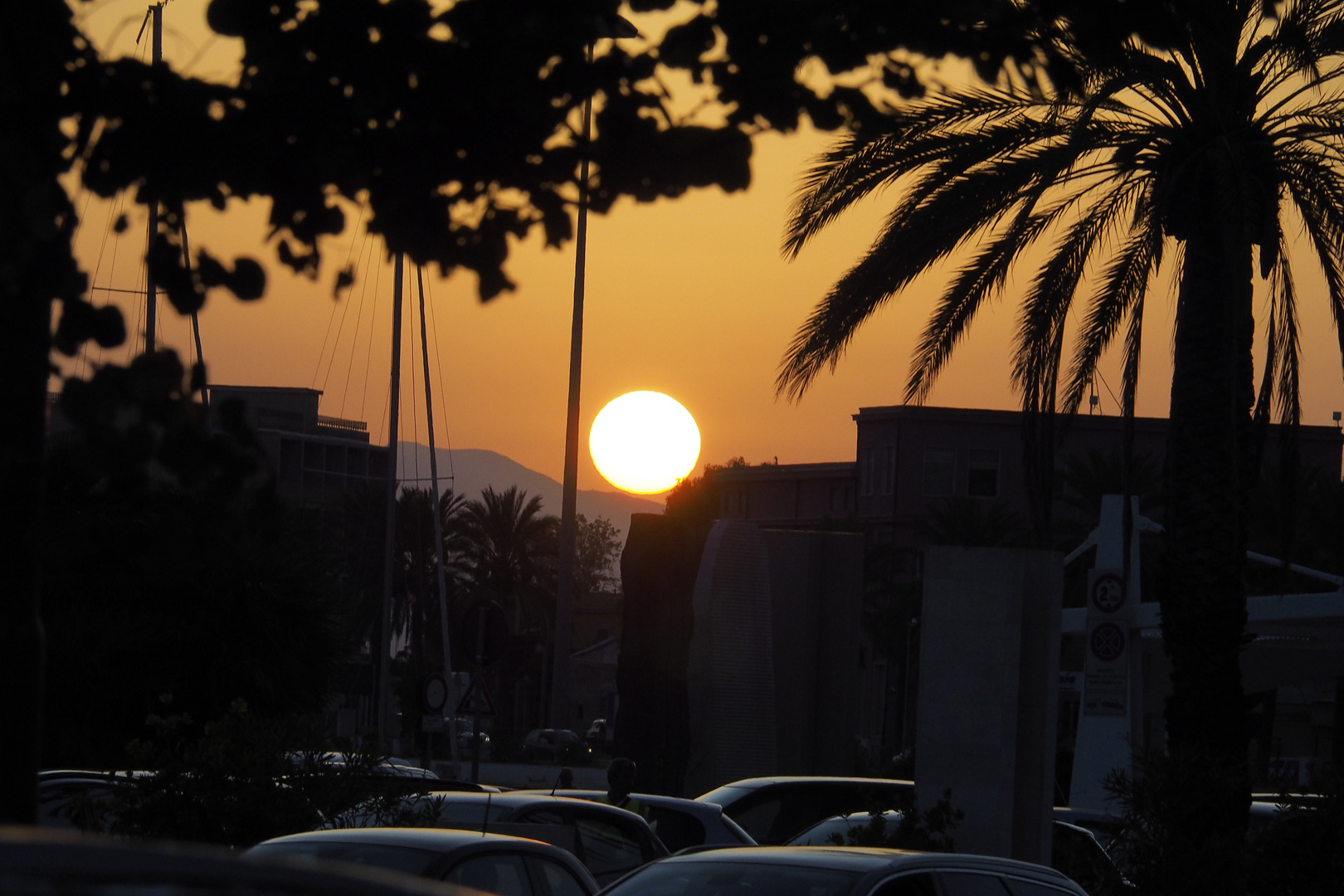 Sonnenuntergang  in Cagliari