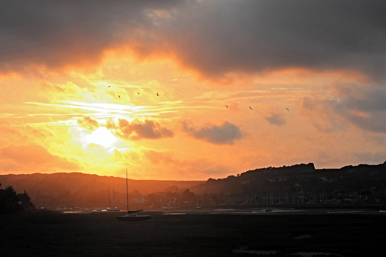 Sonnenuntergang in Carteret