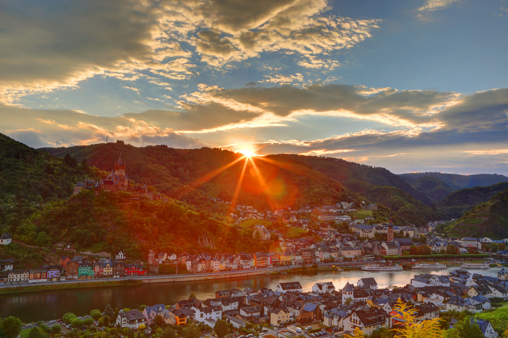 Sonnenuntergang in Cochem