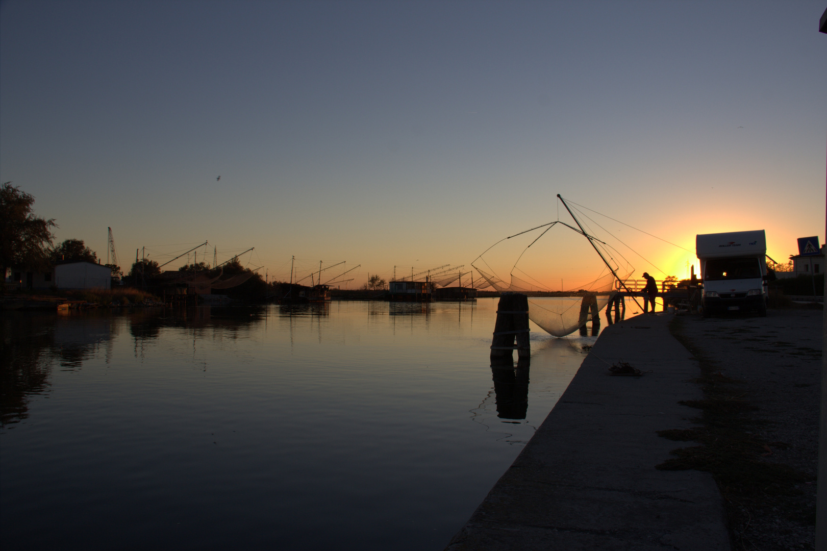 Sonnenuntergang in Comacchio