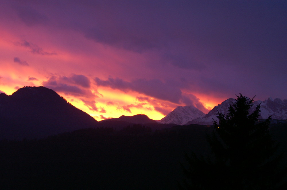 Sonnenuntergang in Comelico