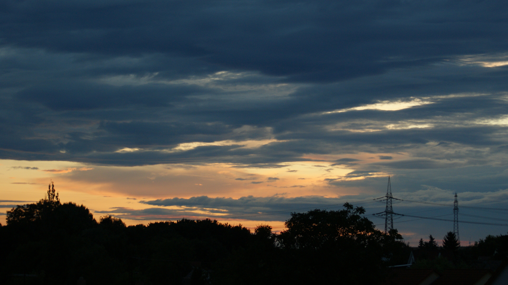 Sonnenuntergang in Delitz am Berge