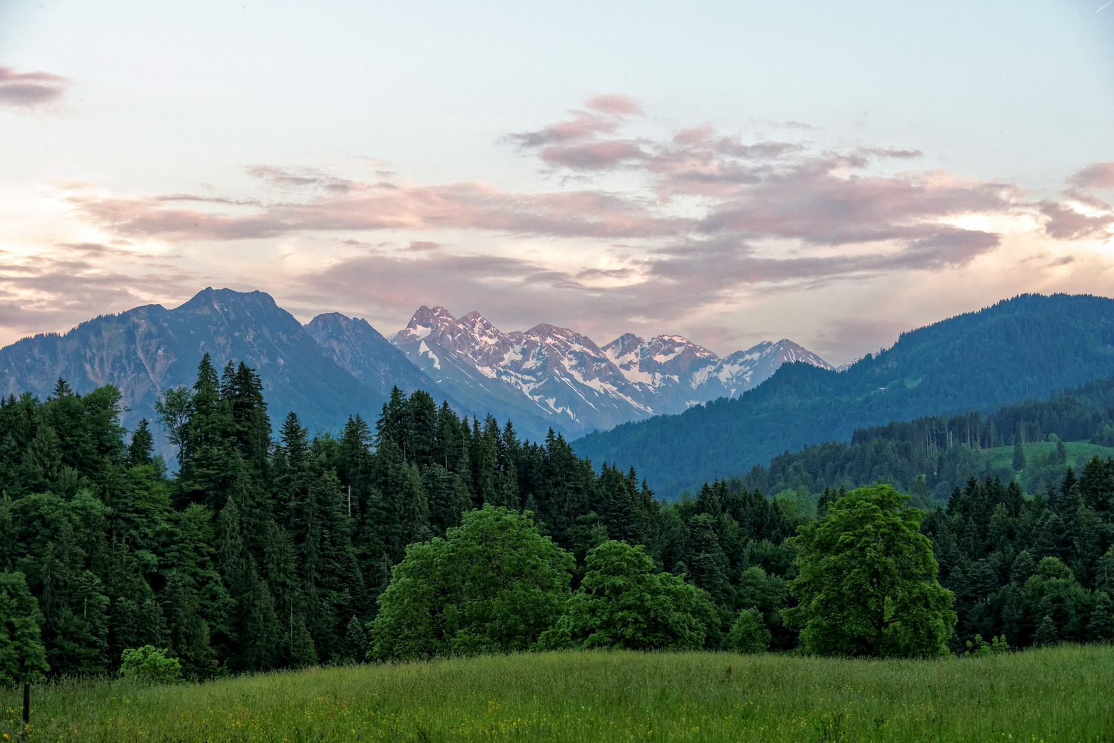 Sonnenuntergang in den Allgäuer Alpen