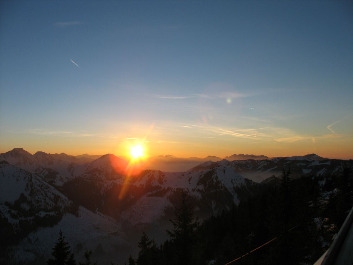 Sonnenuntergang in den Alpen