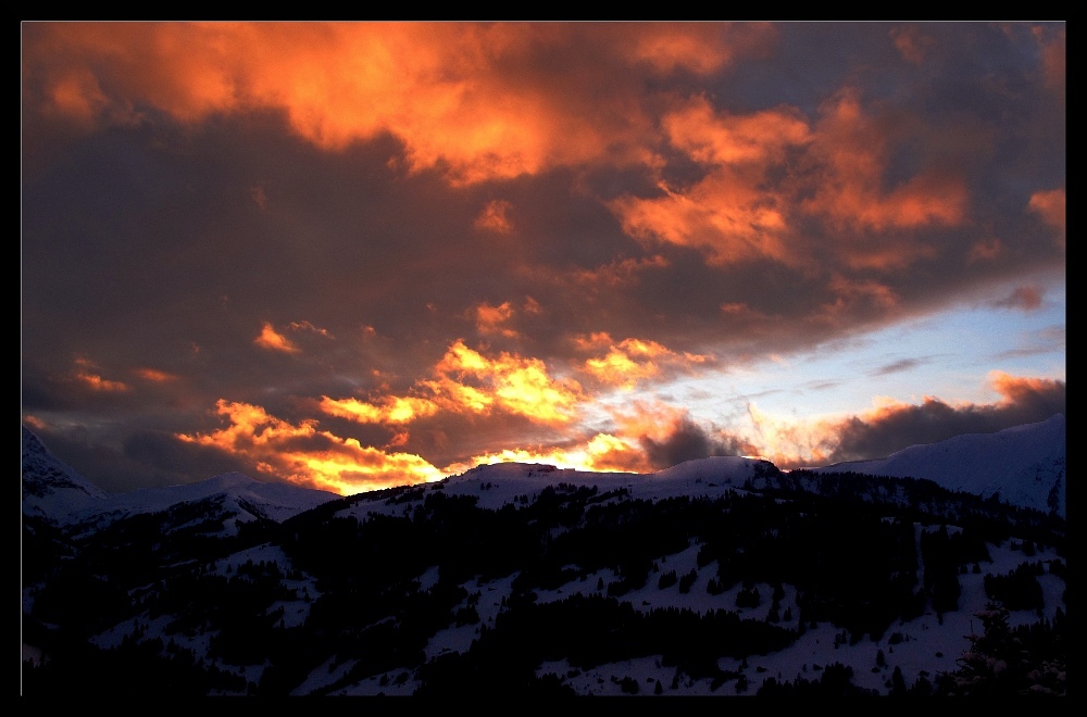 Sonnenuntergang in den Alpen