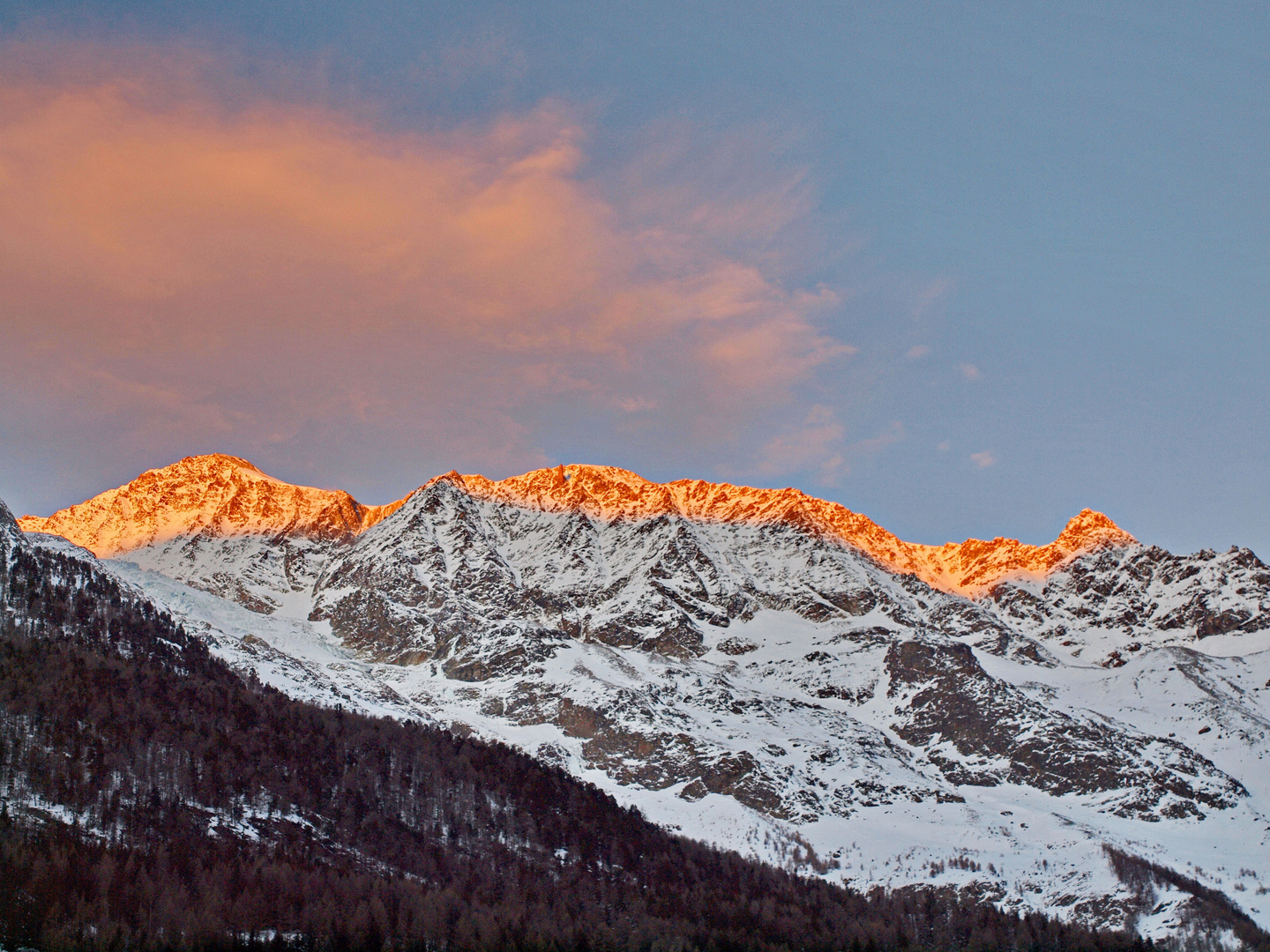 Sonnenuntergang in den Alpen